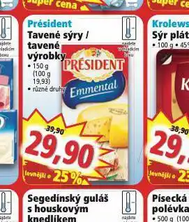Norma Président tavený sýr nabídka