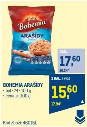 Makro BOHEMIA ARAŠÍDY nabídka