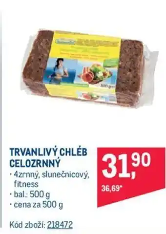 Makro TRVANLIVÝ CHLÉB CELOZRNNÝ nabídka