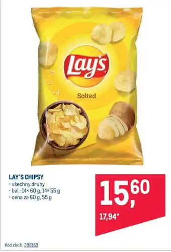 Makro LAY'S CHIPSY nabídka