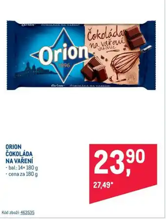 Makro ORION ČOKOLÁDA NA VAŘENÍ nabídka