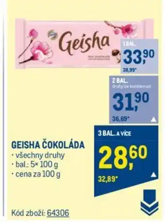 Makro GEISHA ČOKOLÁDA nabídka