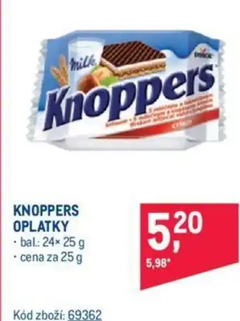 Makro KNOPPERS OPLATKY nabídka