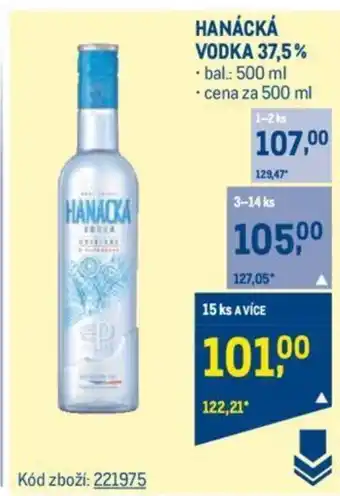 Makro HANÁCKÁ VODKA 37,5% nabídka