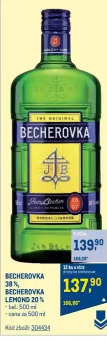 Makro BECHEROVKA 38%, BECHEROVKA LEMOND 20% nabídka