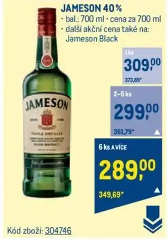 Makro JAMESON 40% nabídka