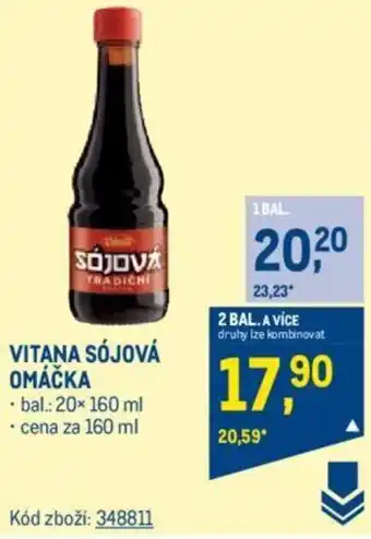 Makro VITANA SÓJOVÁ OMÁČKA nabídka