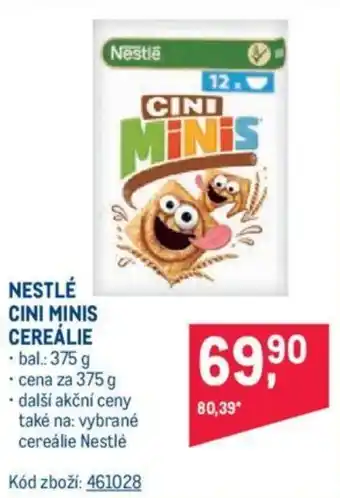 Makro NESTLÉ CINI MINIS CEREÁLIE nabídka