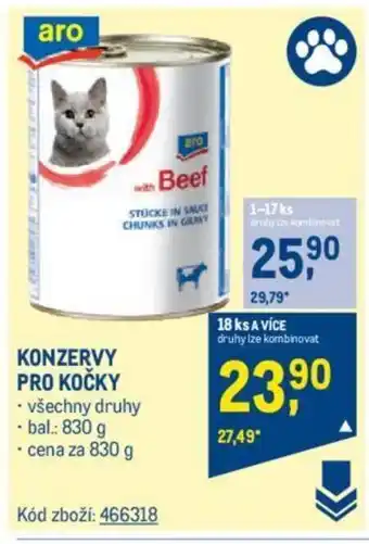 Makro KONZERVY PRO KOČKY nabídka
