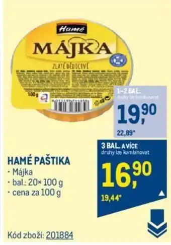 Makro HAMÉ PAŠTIKA nabídka