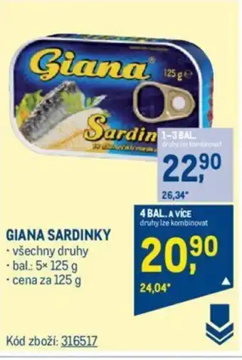 Makro GIANA SARDINKY nabídka