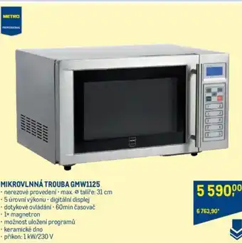 Makro MIKROVLNNÁ TROUBA GMW1125 nabídka