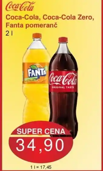 PLUS JIP Coca-Cola, Coca-Cola Zero, Fanta pomeranč nabídka