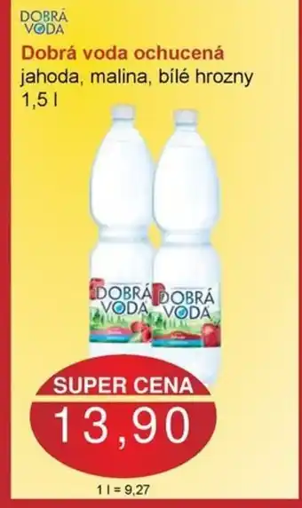 PLUS JIP Dobrá voda ochucená jahoda, malina, bílé hrozny 1,5L nabídka