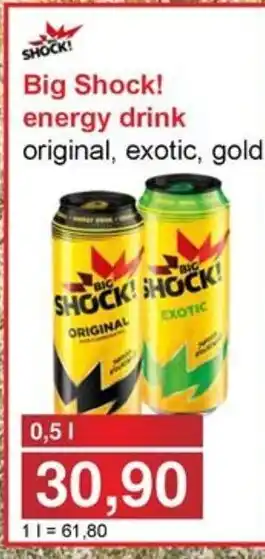 PLUS JIP Big Shock! energy drink original, exotic, gold nabídka