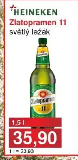 PLUS JIP HEINEKEN Zlatopramen 11 světlý ležák nabídka