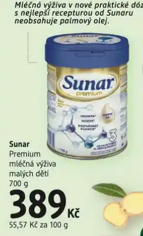 Sunar premium mléčná výživa