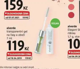 dm drogerie Alverde transparentní gel na řasy a obočí nabídka