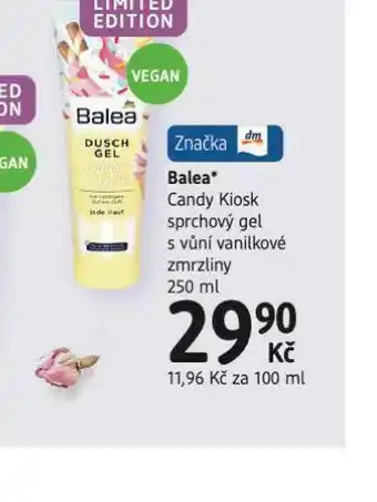 dm drogerie Balea candy kiosk sprchový gel nabídka