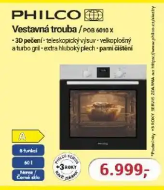PHILCO Vestavná trouba/POB 6010 X