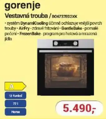 Planeo Elektro Gorenje Vestavná trouba/B06737E02XK nabídka