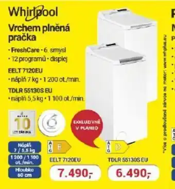 Planeo Elektro Whirlpool Vrchem plněná pračka nabídka