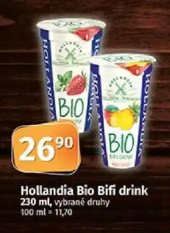 COOP TIP Hollandia Bio Bifi drink 230 ml nabídka