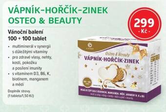 mojelekarna.cz VÁPNÍK-HOŘČÍK-ZINEK OSTEO & BEAUTY nabídka