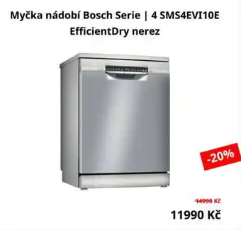 Datart Myčka nádobí Bosch Serie | 4 SMS4EVI10E EfficientDry nerez nabídka