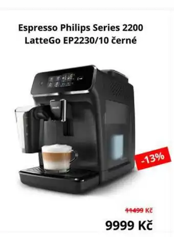 Datart Espresso Philips Series 2200 LatteGo EP2230/10 černé nabídka