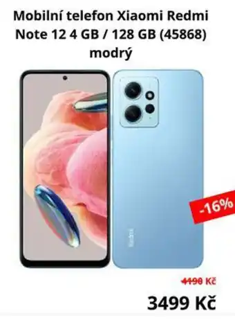 Datart Mobilní telefon Xiaomi Redmi Note 12 4 GB/128 GB (45868) modrý nabídka
