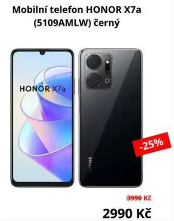 Mobilní telefon HONOR X7a (5109AMLW) černý