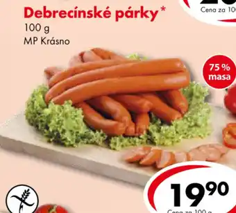 CBA Debrecínské párky nabídka