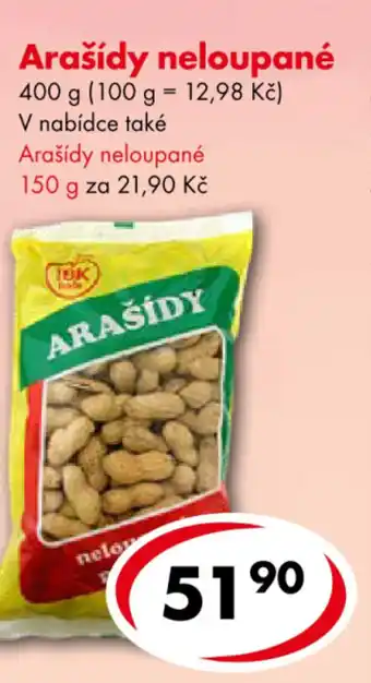 CBA Arašídy neloupané 400 g nabídka