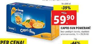 Lidl Capri sun pomeranč nabídka