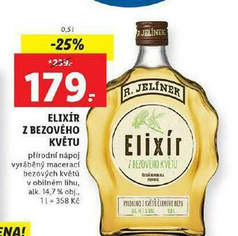 Lidl Elixír z bezového květu nabídka
