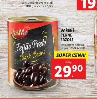 Lidl Vařené černé fazole nabídka