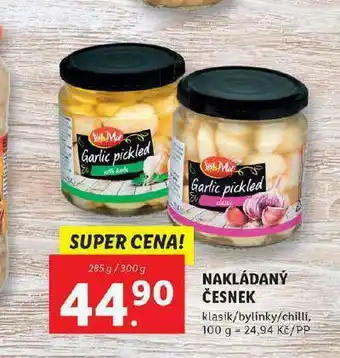 Lidl Nakládaný česnek nabídka