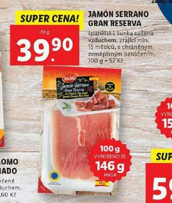 Lidl Jamón serrano gran reserva nabídka