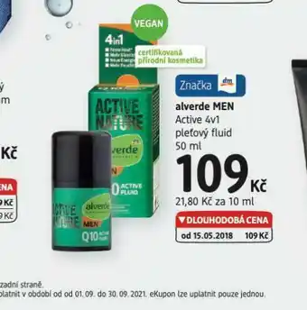 dm drogerie Alverde men active 4v1 pleťový fluid nabídka