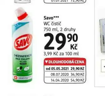 dm drogerie Savo wc čistič nabídka