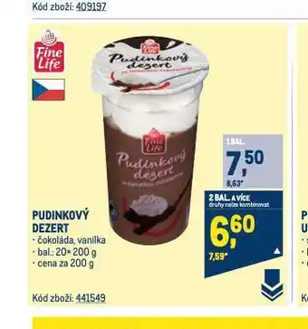 Makro Pudinkový dezert nabídka