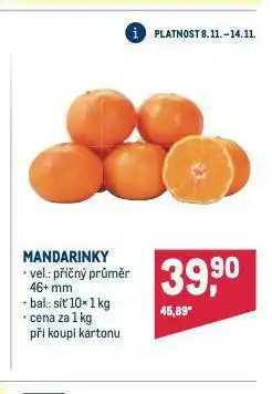 Makro Mandarinky nabídka