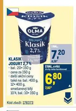 Makro Klasik jogurt nabídka