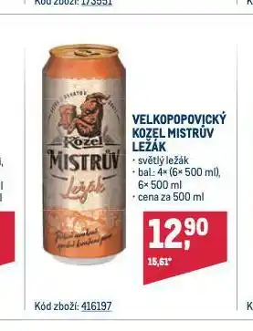 Makro Pivo velkopopovický kozel nabídka