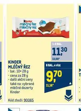 Makro Kinder mléčný řez nabídka
