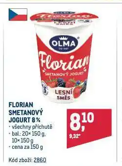 Makro Florian smetanový jogurt nabídka