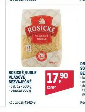 Makro Rosické nudle nabídka