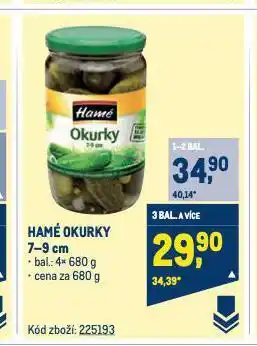 Makro Hamé okurky nabídka