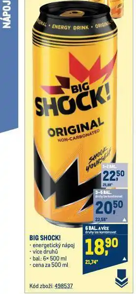 Makro Big shock energy drink nabídka